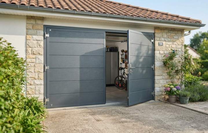 Porte garage battante